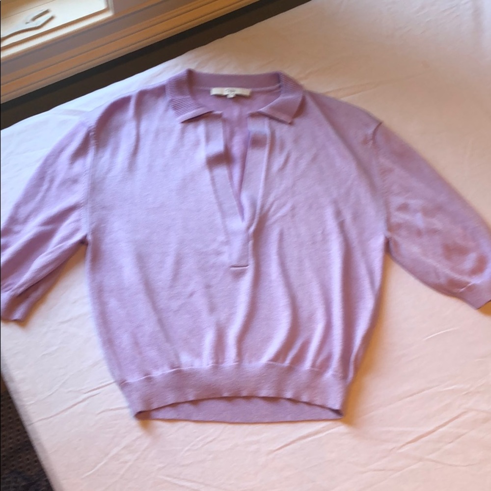 Tibi short sleeve polo shirt.